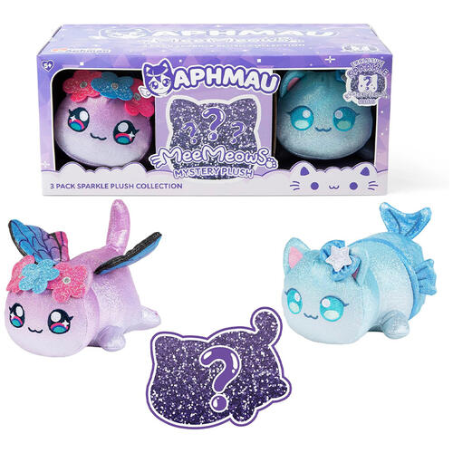 Aphmau MeeMeow 6 Inch Soft Toy Sparkle Collection Set - 3 Pack