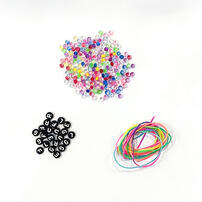 Fuggler Fugg-ccessories Bead Kit - Black Base With White Letter
