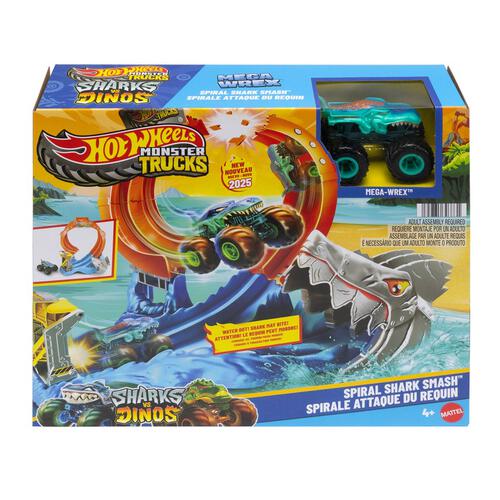 Hot Wheels Monster Truck Corkcrew Shark Smash