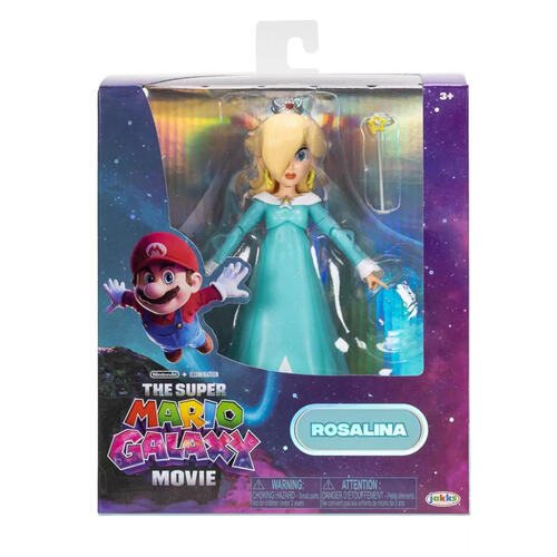 The Super Mario Galaxy Movie - 5&rdquo; Figure Series &ndash; Rosalina Figure with Wand and Stand Accessories
