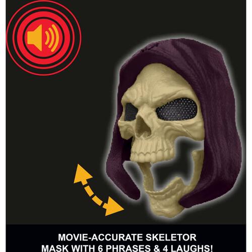 Masters of the Universe Skeletor Mask, 2026 Movie Look, Lights & Sounds Roleplay Costume Face Cover