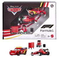 Disney And Pixar Cars X Formula 1 Collab, Lightning Mcqueen, Francesco Bernoulli & Alex Machino
