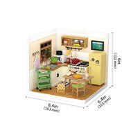 Robotime Rolife Happy Meals Kitchen DIY Plastic Miniature House