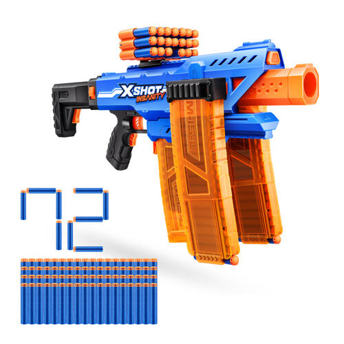 X-Shot Insanity Series 1 Motorised Clip Blaster (72Darts)
