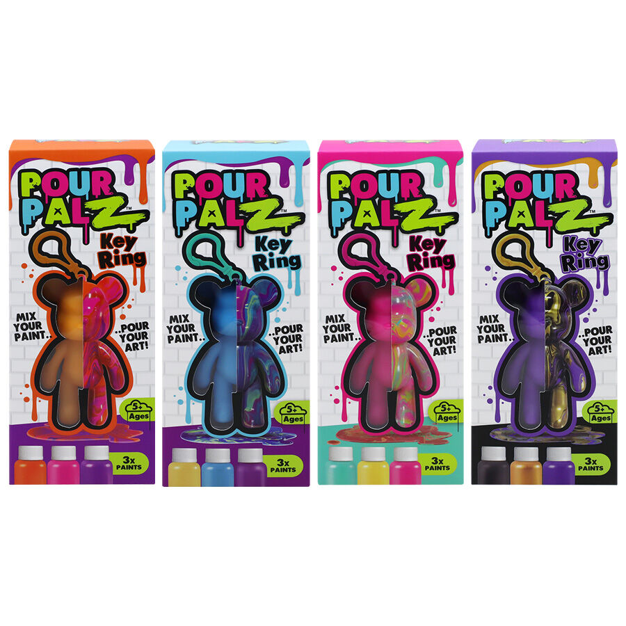Pour PalZ Paint Mini Bear Keyring - Assorted (1 Pc) | Toys”R”Us