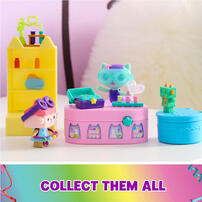 Gabby's Dollhouse, Celebration Series Baby Box Cat Bobble Figure with Dollhouse Furniture and Accessories