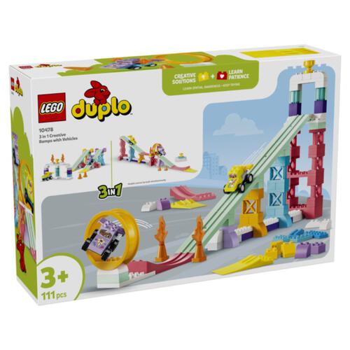 (Pre-order) LEGO DUPLO Town 3 in 1 Creative Ramps with Vehicles (Estimated Early June 2026)