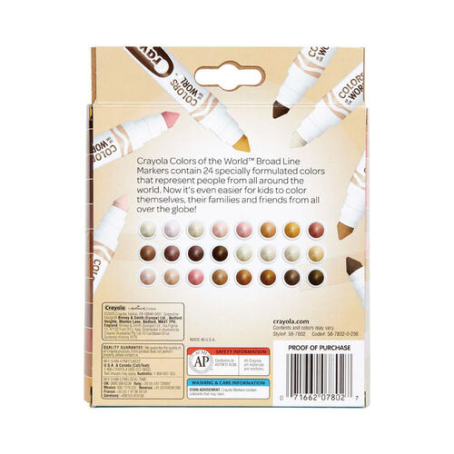 Crayola Colors Of The World 24 Count Broad Line Markers | Toys