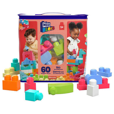 Mega Bloks Big Building Bag Pink 60 Pieces