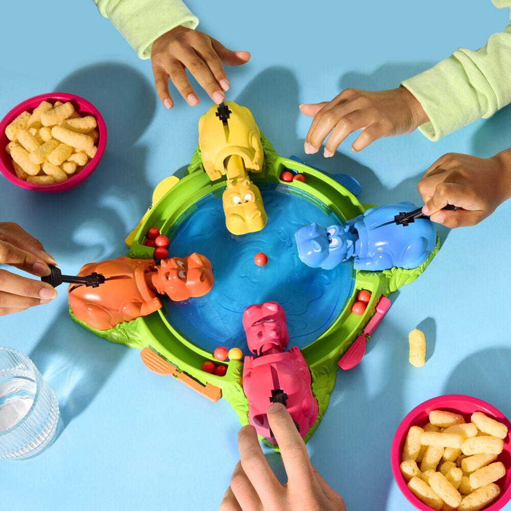 Hasbro Hungry Hungry Hippos Dino Edition – Brettspiel Für Kinder Ab 4 Jahren – Für 2–4 Spieler – Mit Dinosaurier-Figuren