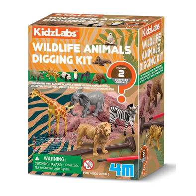 4M KidzLabs Wildlife Animals Digging Kit Blind Pack (1 Pc)