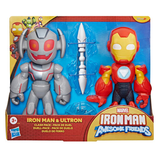 Marvel Iron Man and His Awesome Friends Supersized Iron Man & Ultron Clash Pack