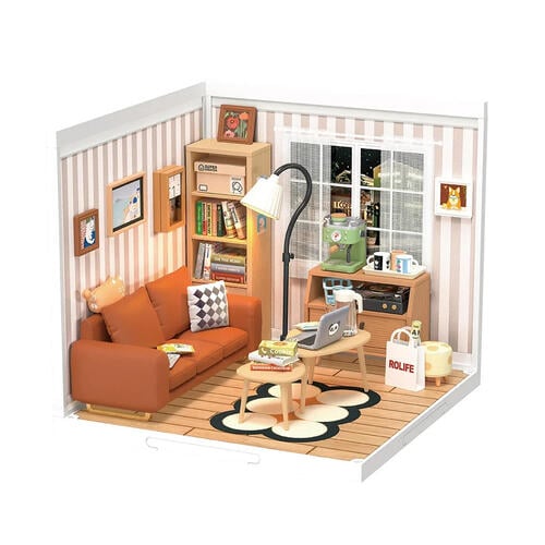 Robotime Rolife Cozy Living Lounge DIY Plastic Miniature House
