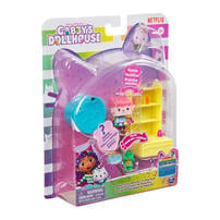 Gabby's Dollhouse, Celebration Series Baby Box Cat Bobble Figure with Dollhouse Furniture and Accessories