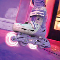 Yvolution Neon Combo Skates 2-in-1 Inline To Quad (Size 3-6) Purple