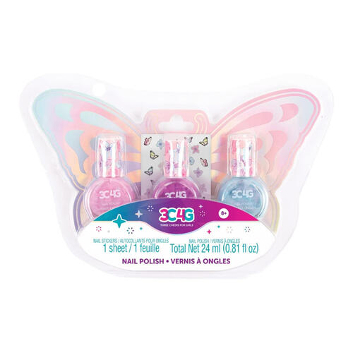 Make It Real 3C4G Butterfly Nail Polish Trio Pack