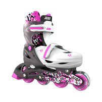 Yvolution Neon Combo Cyber Skates 2-in-1 Inline To Quad (Size 12-2) Pink/Black
