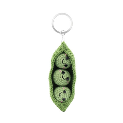 playpop Crochet DIY Keyring Peas
