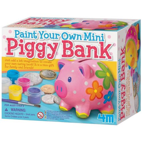 4M Paint Your Own Mini Piggy Bank