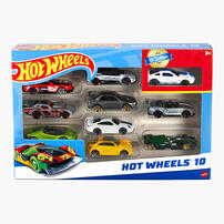Hot Wheels Set Of 10 1:64 Scale Toy Trucks And Cars For Kids & Collectors