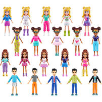 Polly Pocket Sparkle Cove Adventure Fashion Pack Playset with 4 Dolls(47 pcs)