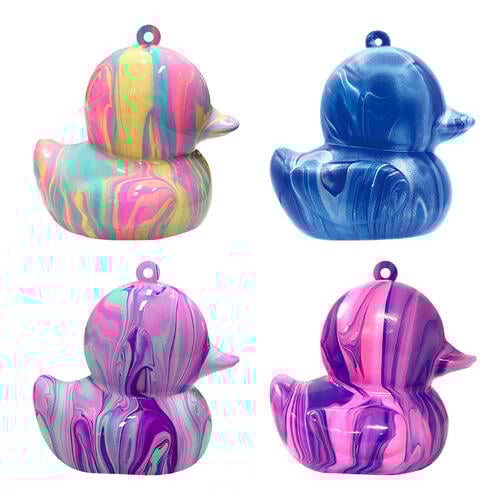 Pour PalZ Paint Rubber Duck Keyring - Assorted (1 Pc)