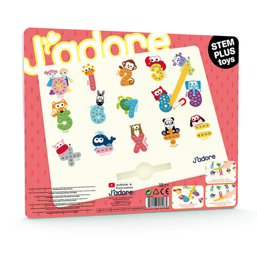 J'adore Plastic Magnetic Writing Pad-Numbers