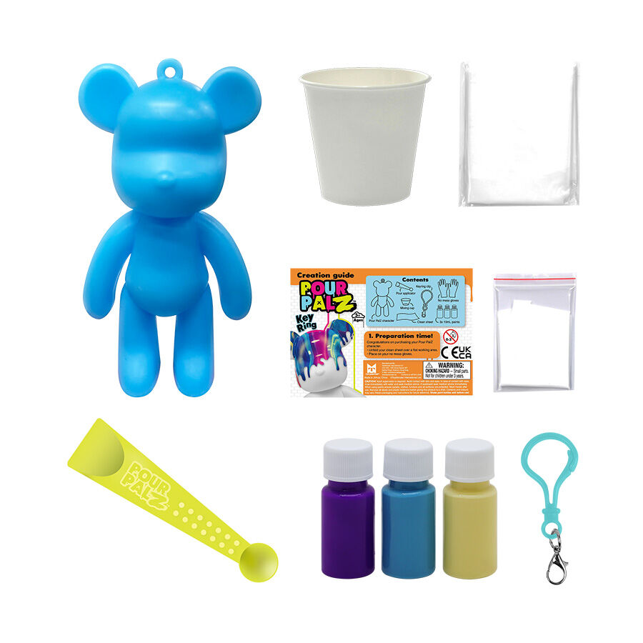 Pour PalZ Paint Mini Bear Keyring - Assorted (1 Pc) | Toys”R”Us