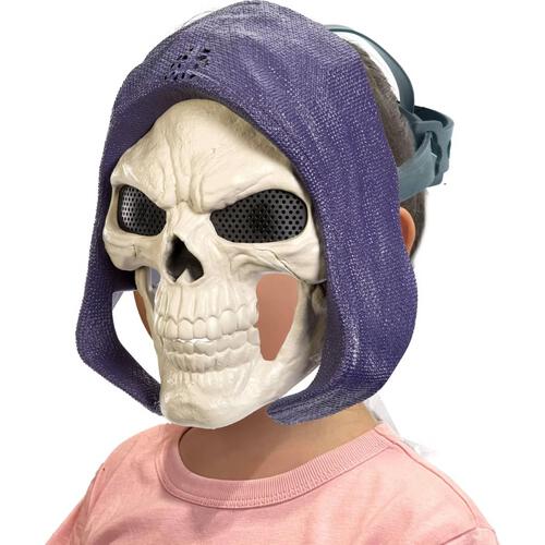 Masters of the Universe Skeletor Mask, 2026 Movie Look, Lights & Sounds Roleplay Costume Face Cover