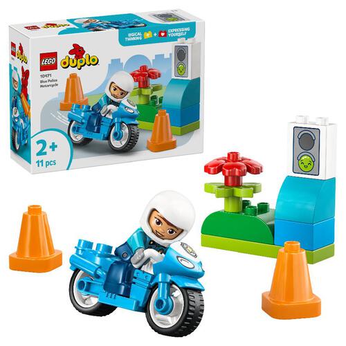 (Pre-Order) LEGO DUPLO Town Blue Police Motorcycle (Estimated Early Jan 2026)