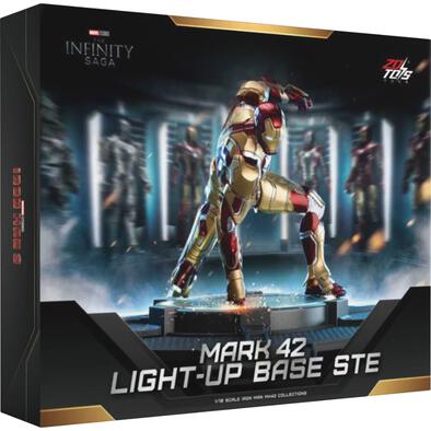 (Pre-order) ZD Toys Marvel Iron Man MK42 with Light-up Base Set (Estimated Late May 2026)