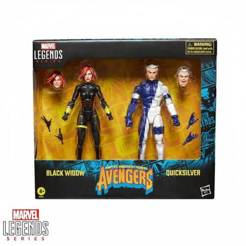 Marvel Legends Series Black Widow and Quicksilver, Avengers: The Crossing Comics Collectible 6-Inch Action Figures