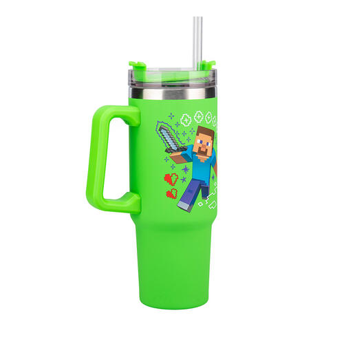 Paladone Minecraft Green 900ml Insulated Cup and Straw