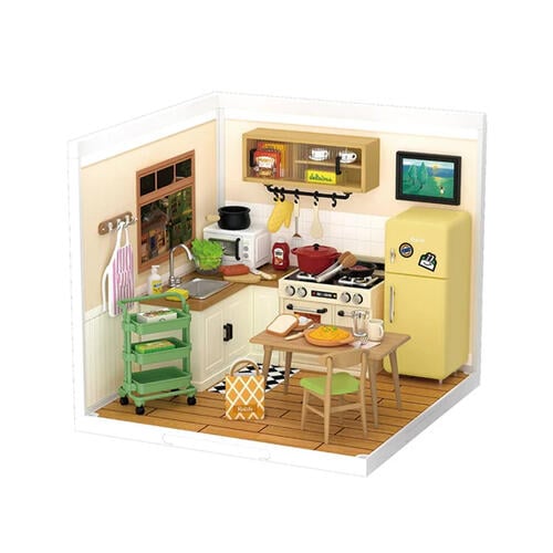 Robotime Rolife Happy Meals Kitchen DIY Plastic Miniature House