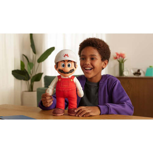 The Super Mario Galaxy Movie Fire Mario Posable Plush (15 Inches)