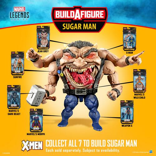 Marvel Legends Series X-Men Figure (Build-a-Figure Sugar Man) - Assorted