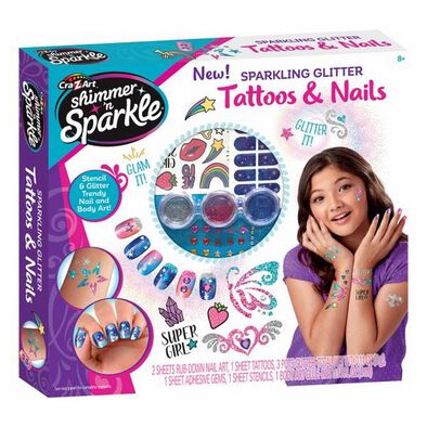 Cra-Z-Art Shimmer N Sparkle Sparkling Glitter Tattoos & Nails