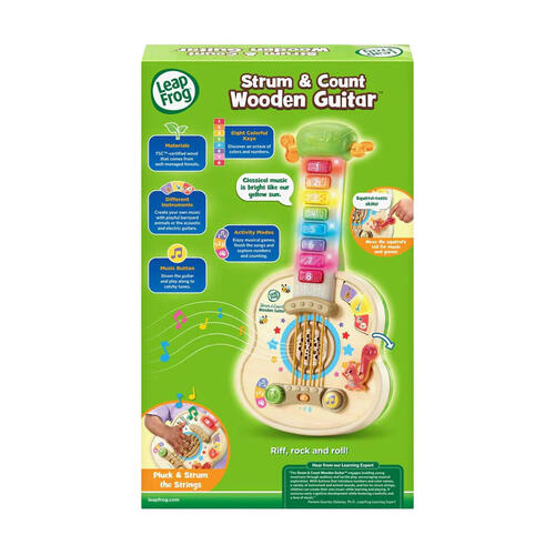 Leapfrog Strum & Count Wooden Guitar