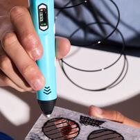 SCRIB3D P1 3D Printing Pen with Display - 14+ Creative Tool, Includes PLA Filament, Stencil Guide, and Power Adapter