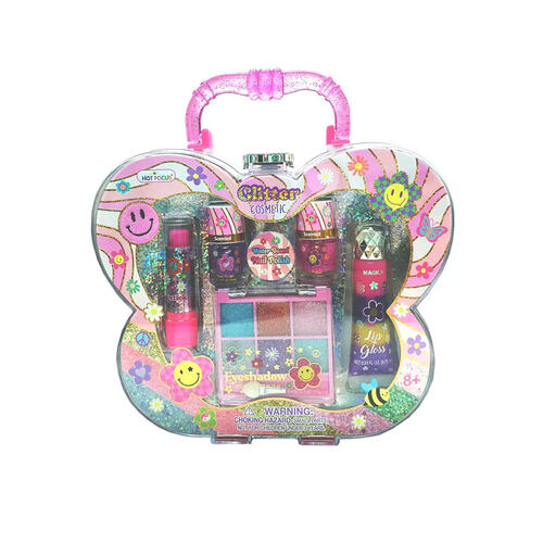 Hot Focus Glitter Cosmetic Groovy Flower