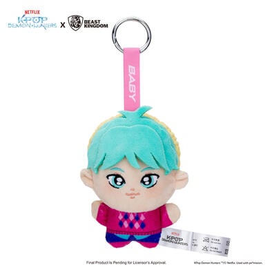 KPop Demon Hunters Flat Plush Keychain - Saja Boys Baby (Soda Pop Version)